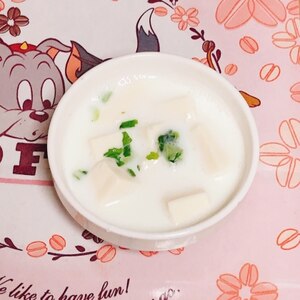 冷製豆乳スープ♡豆腐入り！